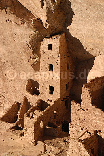 Square Tower Houce. Square Tower Houce i Mesa Verde National Park. En af Anasazi indianernes efterladte byer.; ; Mesa Verde National Park / Colorado; USA; Nord Amerika; ; Ancestral pueblo indianere, Ancestral puebloans