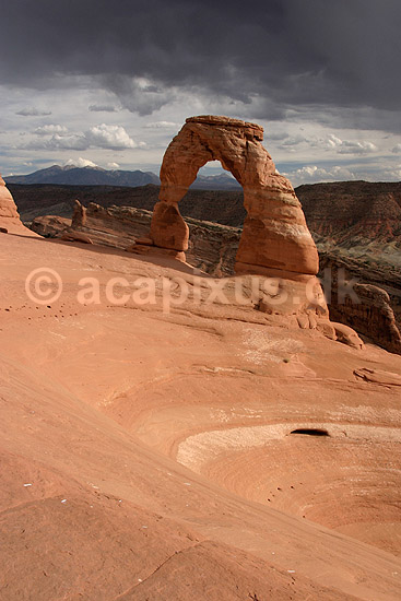 Arches National Park. Delicate Arch i Arches National Park; ; Arches National Park / Utah; USA; Nord Amerika; ; Sandsten, erosion, nationalparker, landskaber
