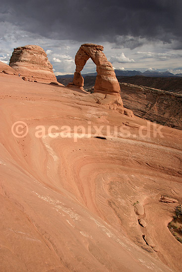 Arches National Park. Delicate Arch i Arches National Park; ; Arches National Park / Utah; USA; Nord Amerika; ; Sandsten, erosion, nationalparker, landskaber