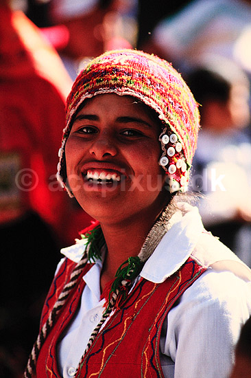 Quechua indianer. Danser ved Inti Raimi festival i Cuzcu ( Scan af KOL2012 ) ; ; Cuzco; Peru; Sydamerika; ; Smil