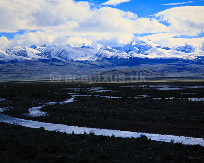 Himalaya bjergk�den. Himalaya bjergk�den set fra nord p� det Tibetanske h�jplateau ( Scan af KOL4298 ); ; Himalaya bjergene; Tibet ( Kina ); Asien; ; 
