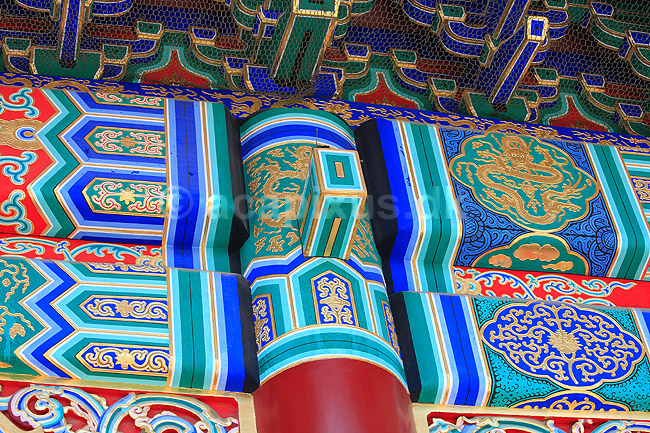 Den Forbudte By. Detalje i tr�konstruktion i Den Forbudte By i Beijing.; ; Den Forbudte By / Beijing; Kina; ; ; Palace Museum, The Forbidden City, Det kejserlige palads, UNESCO Verdens Kulturarv, UNESCO World Heritage