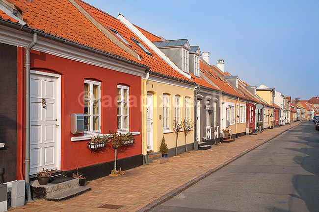 Kerteminde. Huse i Fiskergade i Kerteminde p� Fyn; ; Kerteminde; Danmark; ; ; 