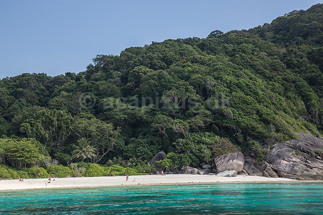 Similan Islands. Turister på stranden på Similan Islands; ; ; Thailand; ; ; seværdigheder, rejser, turisme, badeferie
