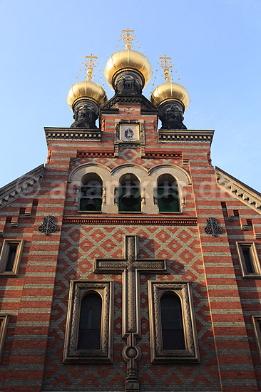 Aleksander Nevskij. Forgyldte l�gkupler p� Den russiske kirke, Bredgade 53; ; K�benhavn; Danmark; ; ; Kirker, kristendom, religion