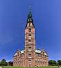Rosenborg. 180 graders panorama close-up af Rosenborg Slot  K�benhavn Danmark  sev�rdigheder slotte, arkitektur, borge, konged�mmet, monarki, panoramaer