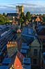 Cambridge. Udsight over bymidten i Cambridge med St John's College Chapel i baggrunden  Cambridge England  Sev�rdigheder 