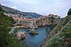 Dubrovnik. Udsigt fra Lovrijenac fortet over bymuren og den gamle bydel i Dubrovnik  Dubrovnik Kroatien   Croatien