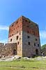 Hammershus. Mantelt�rnet ved Mantelg�rden i Hammershus slotsruin  Bornholm Danmark  Sev�rdigheder Turistattraktion