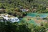 Krka National Park. Badende ved vandfald i Krka National Park  Krka National Park Kroatien   Nationalparker, badning, vand, turisme, sighseeing, ferie, sommer