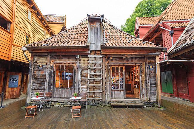 Bergen. Bellg�rden p� Bryggen i Bergen; ; Bryggen / Bergen; Norge; ; ; Turisme, sev�rdigheder, Hansestaderne, Hanseaterne, Hanseater, handel