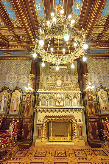 St Steven hall. St. Steven hal, St. Stephen's Hall, Szent Istvan-terem, i Buda borgen p� den vestlige Buda-side af Donaufloden i Budapest; ; Buda Castle / Budapest; Ungarn; ; sev�rdigheder; 