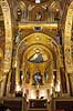 Palatine Kapellet. Gyldne mosaikker udsmykker Palatine Chapel i Royal Palace (Palazzo Reale e Cappella Palatina) i Palermo  Palermo / Sicilien Italien  sev�rdigheder Kirker, kristendom, religion, katolsk, guld