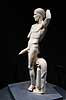 Priapus. Marmorstatue af Priapus med stor phallus - fra Casa dei Vettii, udstillet i Palestra Grande  Pompeji / Pompei / Pompeii / Napoli / Campania Italien   Ark�ologi, vulkaner, vulkanudbrud, pyroplastisk flow, pyroplasma, Vesuvius, Vesuv, naturkatastrofer, turistsev�rdigheder, sev�rdigheder, turisme, Romerriget, romerne, ruiner, ruinbyer