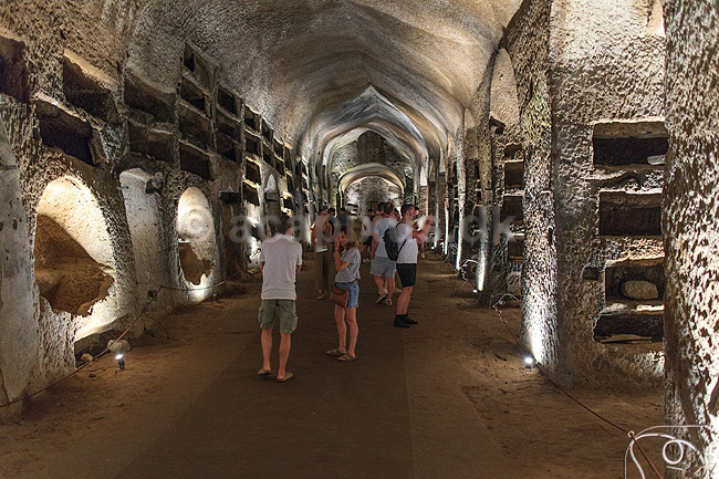 San Gennaro katakomberne. Catacombs of San Gennaro i Napoli; ; Napoli / Campania; Italien; ; Sev�rdigheder; Begravelse, kirkeg�rd