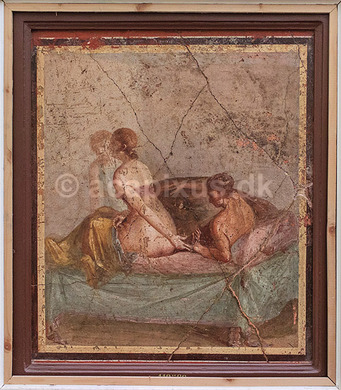 Erotiske malerier fra Pompeji. Erotiske malerier fra Pompeji - udstillet p� Ark�ologisk Museum i Napoli; ; Museo Archeologico Nazionale di Napoli� / Napoli / Campania; Italien; ; Sev�rdigheder; Museer, ark�ologi, erotik