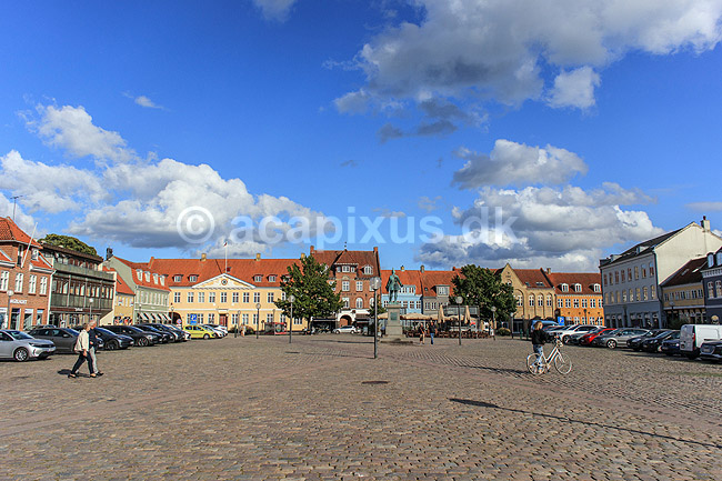 Torvet i K�ge; ; K�ge; Danmark; ; Sev�rdigheder; gader, byhuse