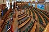 Folketingssalen. Folketingssalen p� Christiansborg  Christiansborg Slot / K�benhavn Danmark  Sev�rdigheder Folketinget, demokrati, regering, folkestyre