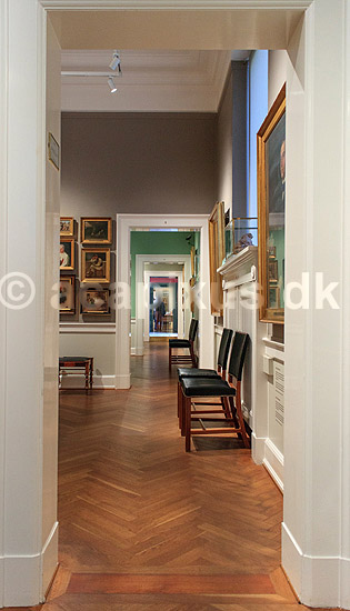 Den Hirschsprungske Samling . Salene i Den Hirschsprungske Samling ; ; Den Hirschsprungske Samling  / K�benhavn; Danmark; ; Sev�rdigheder; Museum, kunstmuseum, museer, billeder, malerier, kunstmuseum, Tobaksfabrikant Heinrich Hirschsprung