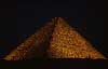 The Giza Pyramids at Sound and Light show.  Giza, Cairo Egypt Africa  