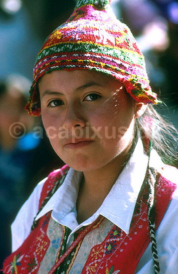 Danser ved Inti Raimi festival; ; Cuzco; Peru; Syd Amerika; ; 