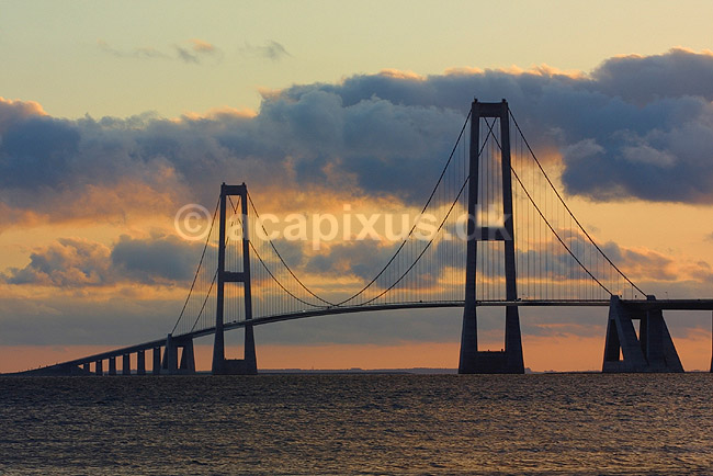 Storebæltsbroen set fra Korsør siden; ; ; Danmark; Europa; ; transport