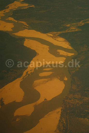 Luftfoto af floden Mangoky på Madagaskar; ; ; Madagaskar; Afrika; ; 