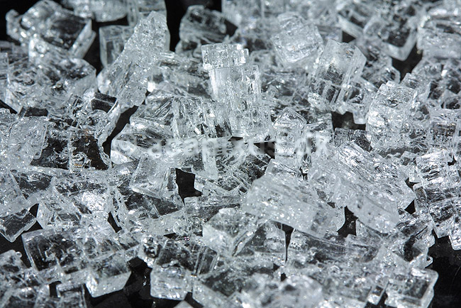 Bordsalt, NaCl, Krystaller af salt; ; ; ; ; ; videnskab