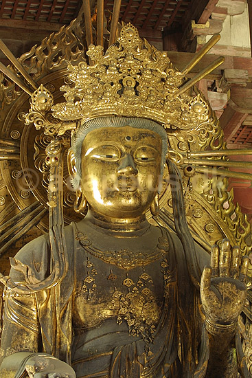 Todai-ji Nara. Buddafigur i Daibutsu-den hall i Todai-ji templet i Nara ; ; Todai-ji / Nara; Japan; Asien; ; templer buddisme buddhism buddistisk