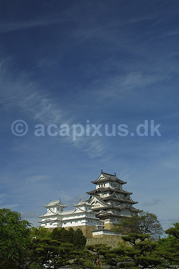 Himeji-jo. Himeji-jo f�stningen i Himeji. Bygget af Toyotomi Hideyoshi i 1580; ; Himeji-jo / Himeji; Japan; Asien; ; borge