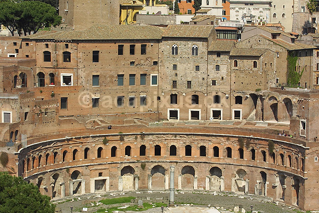 Foro di Traiano. Foro di Traiano, Mercati di Traiano, Trajans Markets i Rom; ; Rom; Italien; Europa; ; romerriget, turistsev�rdigheder