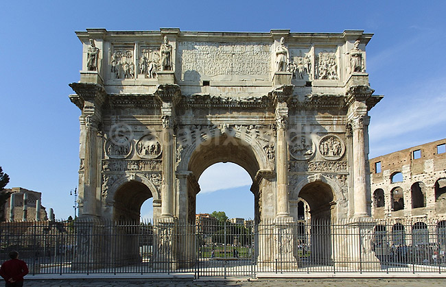 Arco di Constantino. Constantins Triumfbue i Rom; ; Rom; Italien; Europa; ; romerriget, turistsev�rdigheder