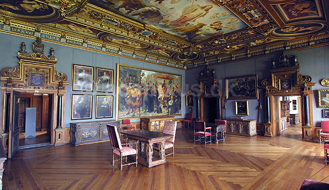 Frederiksborgslot. Interi�r p� Frederiksborg Slot; ; Hiller�d; Danmark; ; sev�rdigheder; slotte, arkitektur, borge